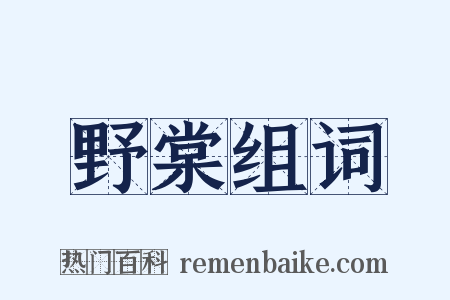野棠组词是什么意思的图片